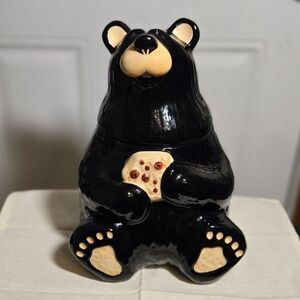 Vintage Big Sky Carvers Bearfoots Black Bear Cookie Jar mint condition